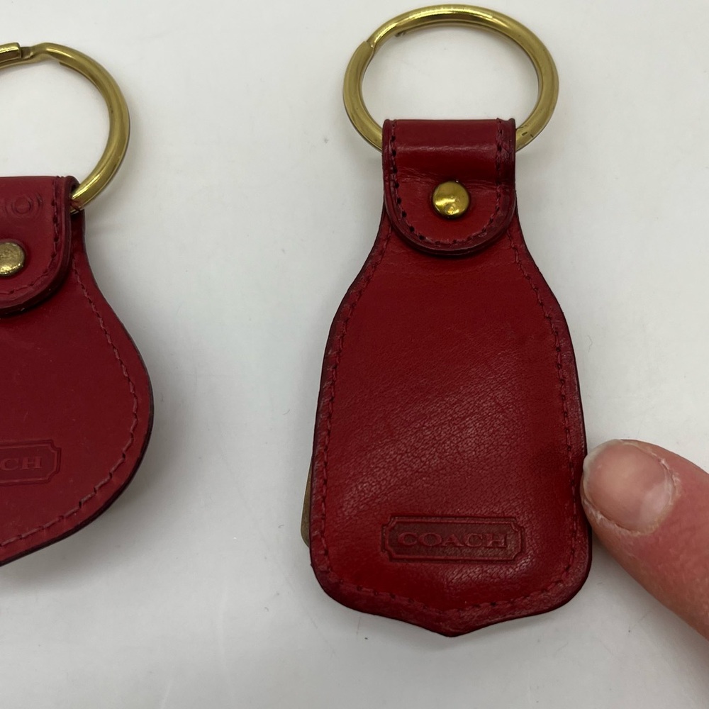 COACH Olympic Games KEY FOB Lot Of 2 RARE Collectors Dream Greece Tokyo Leather - Picture 3 of 6